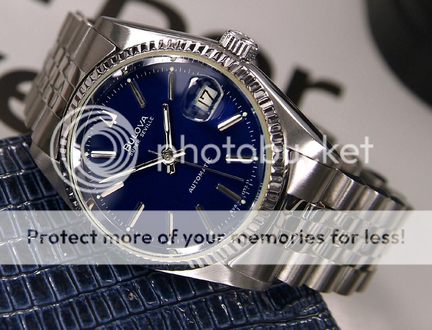 Automatic fluted bezel watch